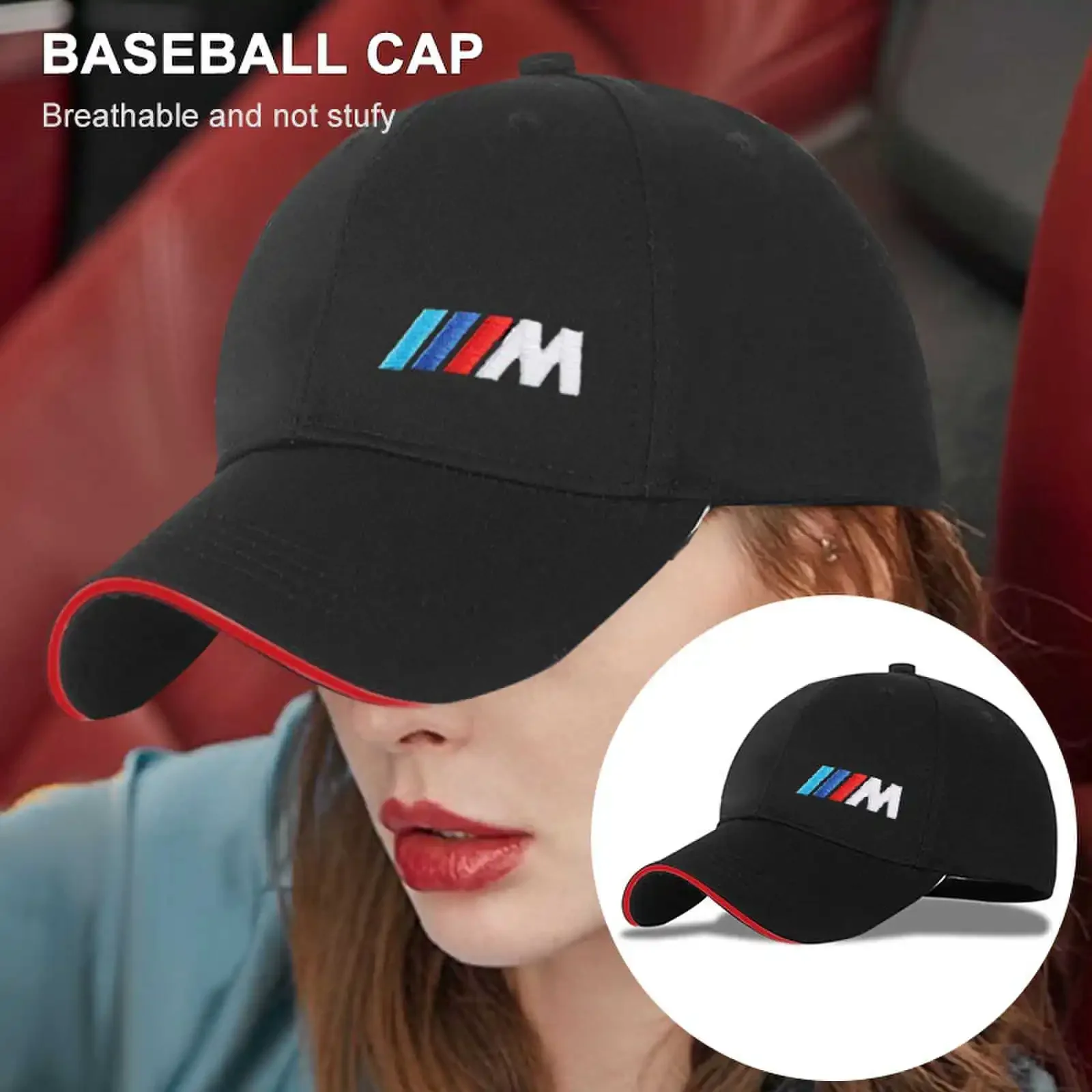 Cotton Design LOGO Baseball Cap Fashion Letter Embroidery Sun Hats For BMW Performance F10 E90 F20 E46 E60 E70 E39 E36 E87 E92