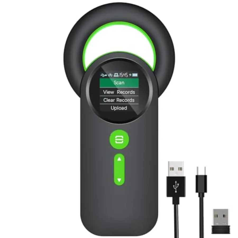 

【Spot goods】Animal Microchip Scanner Pet Microchip Tag Reader Scanner with 1.44" TFT Screen 3-in-1 Connections 2.4GHz Wireless+