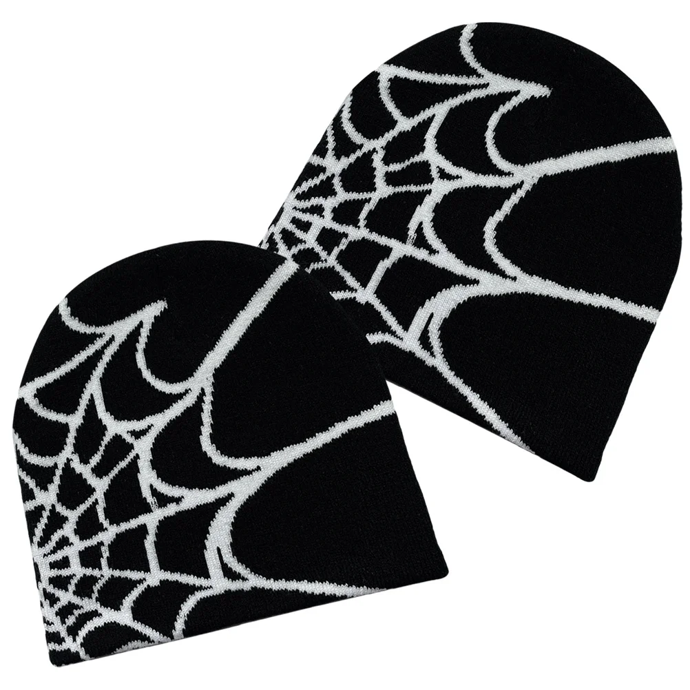 

2Pcs Women Winter Knit Hat Cozy Thermal Cap Simple Twisted Stitch Solid Color Lightweight Stretchy Beanies for Cold Weather