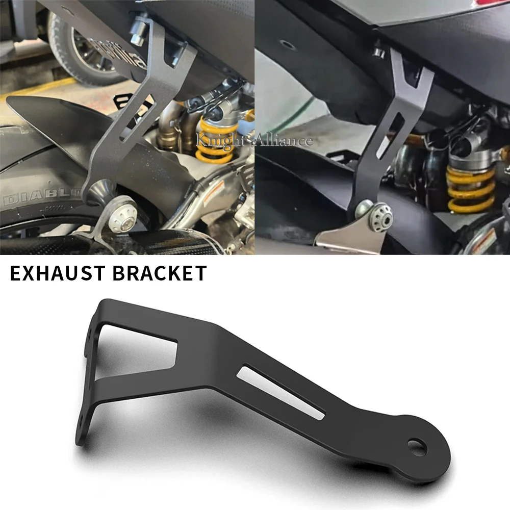 

For Aprilia RSV4 Tuono V4 2021 2022 2023 2024 2025 Motorcycle Accessories Exhaust Hanger Bracket Rear Footpeg Blanking Holder