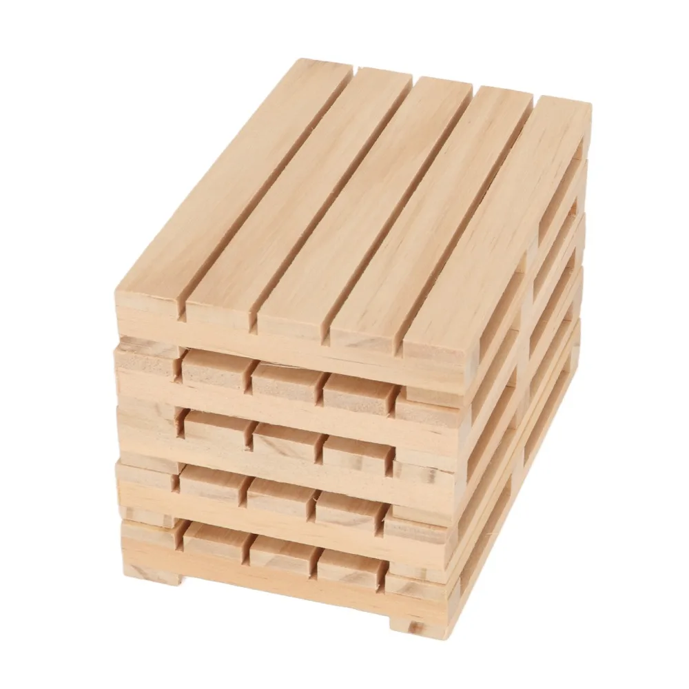 10pcs Rustic Rectangle Wooden Coasters DIY Hand Polished Skid Resistance Mini Pallet Coasters Drink Coasters For Office
