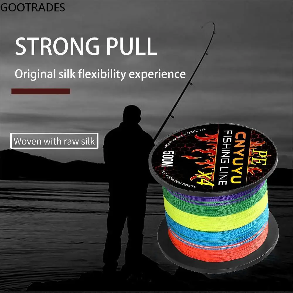 

1PC PE Multifilamento Japa Carp Fly Sea Saltwater Weave Pesca 4 Strand 500m Colorful Braided Fishing Line