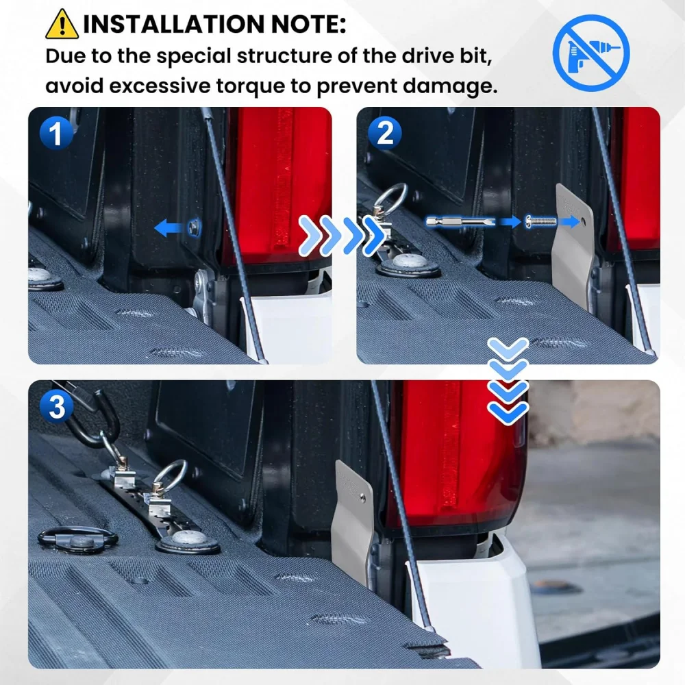 LKW-Ladeflächenschloss-Schutzvorrichtung, Diebstahlsicherung für die Heckklappe, passend für Toyota Tacoma 2024-2026 – Detail 5