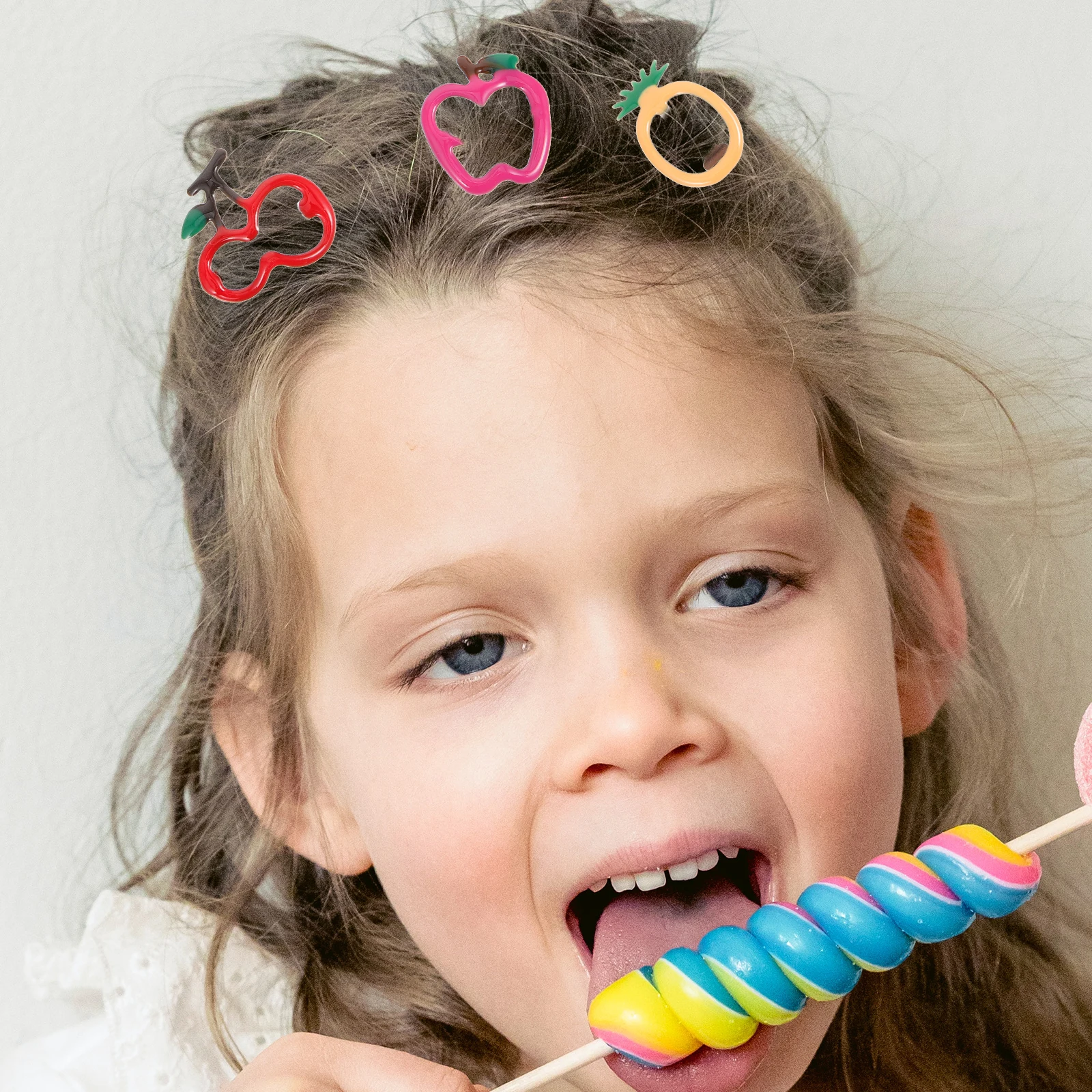 

14pcs Fruit Shaped Hair Clips Kids Hairpins For Girls Metal Bobby Pins Colorful Barrettes Hair Accessories For Children Teens