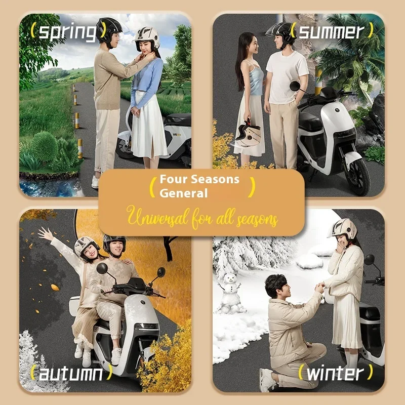 2024 new helmet motorcycle electric car men's and women's safety helmet battery car four seasons universal anti-fog double lens image 4