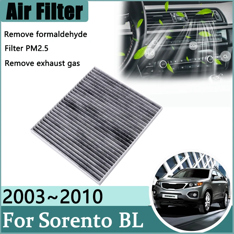 Air Conditioner Filter For Kia Sorento BL Naza MK1 2003~2010 2009 Purification Accessories Activated Carbon Engine Filter Grid