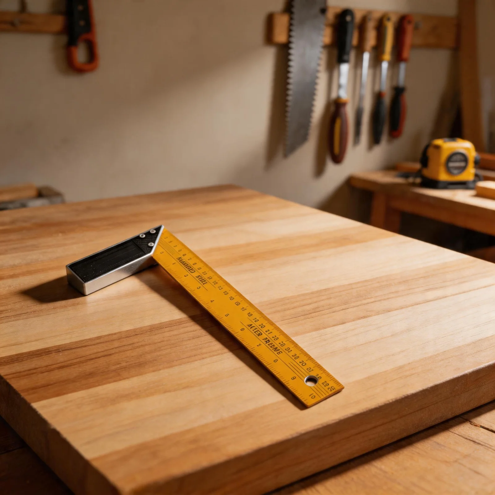 Woodworking Measuring Tool 90 Degree Ruler for versatile For DIY Professional Level Accuracy Hardened Steel Construction