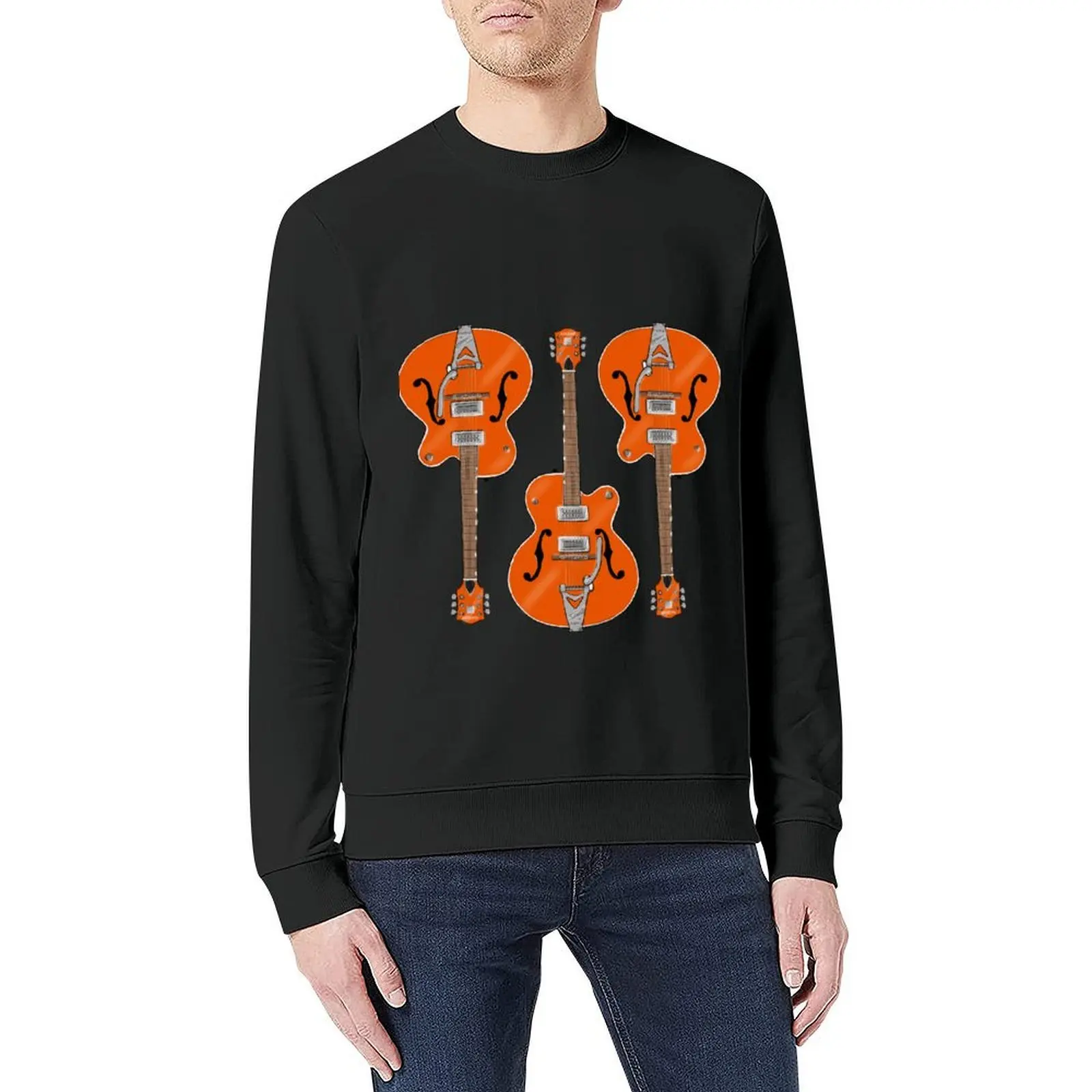 Triple Orange Gitarre Pullover Anime Kleidung Anime Kleidung Herbst Jacke Männer männliche Kleidung Herbst Sweatshirt