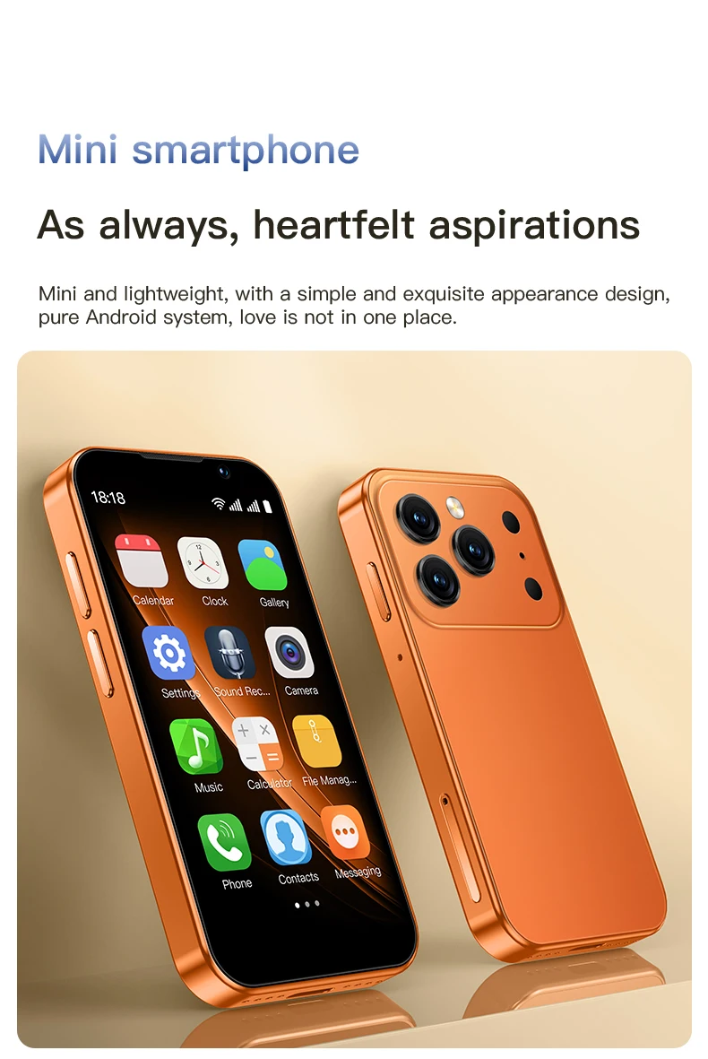 2026 SERVO 3G Super Mini Smartphone Android 9.0 OS 2GB+16GB WiFi Hotspot Play Store Face ID 3.0" Pocket Smart Phone 2SIM Standby