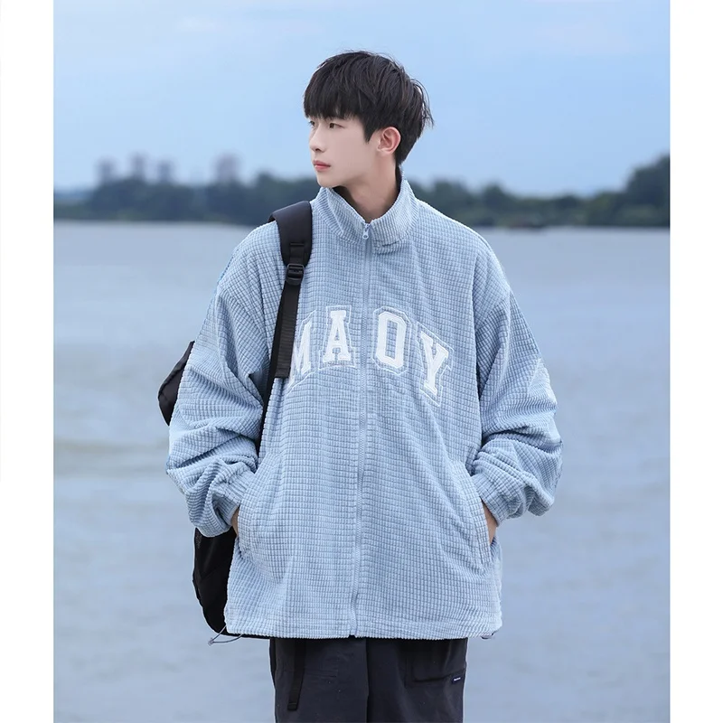 

Japanese Sle Corduroy Jaet Men's Spring Autumn Oversize Stand Collar Windbreaker High Sensation y Trendy Brand
