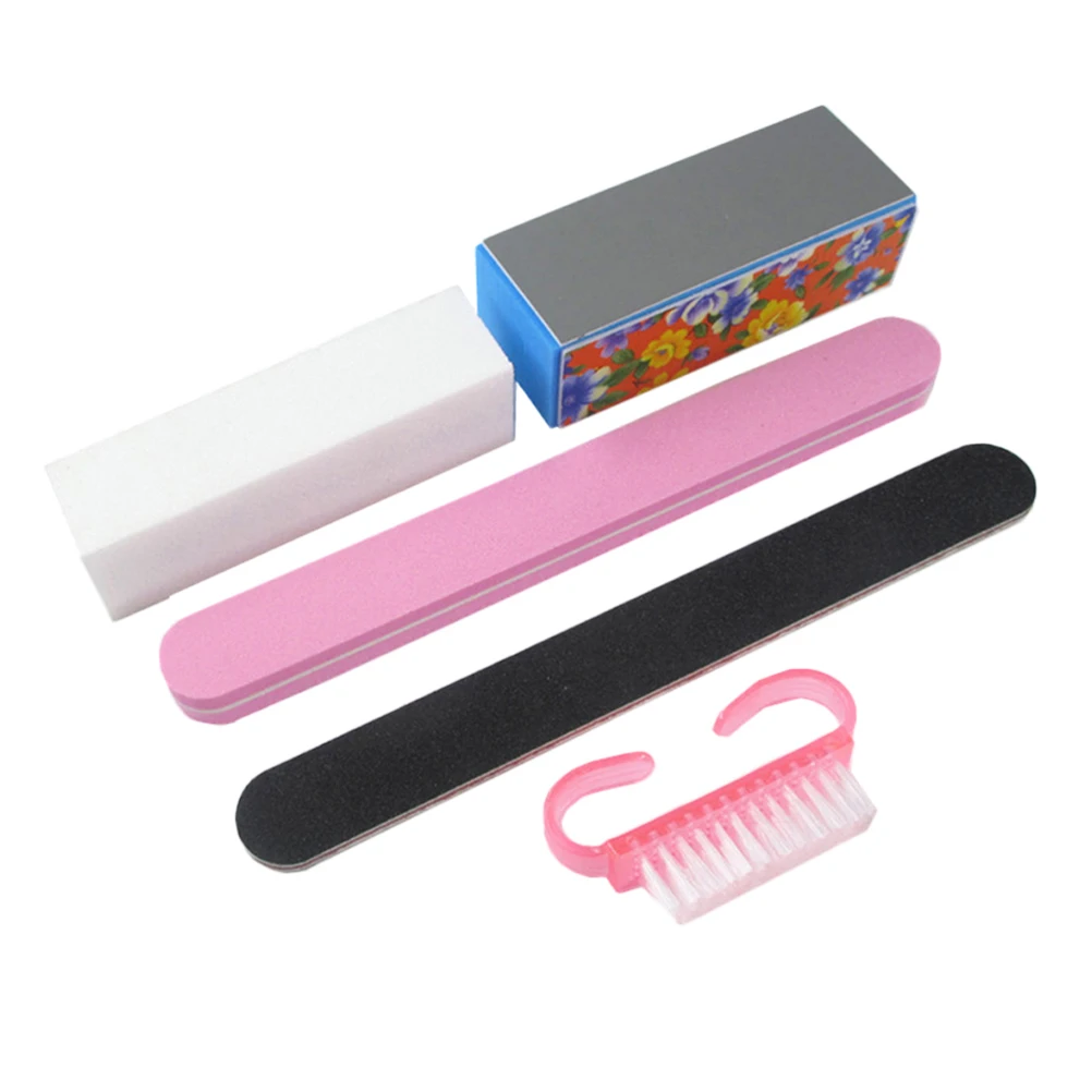 

5Pcs Nail Files Set with Coarse Grit Sanding Surface for on Artificial Nails Manicure Kit At Home Use