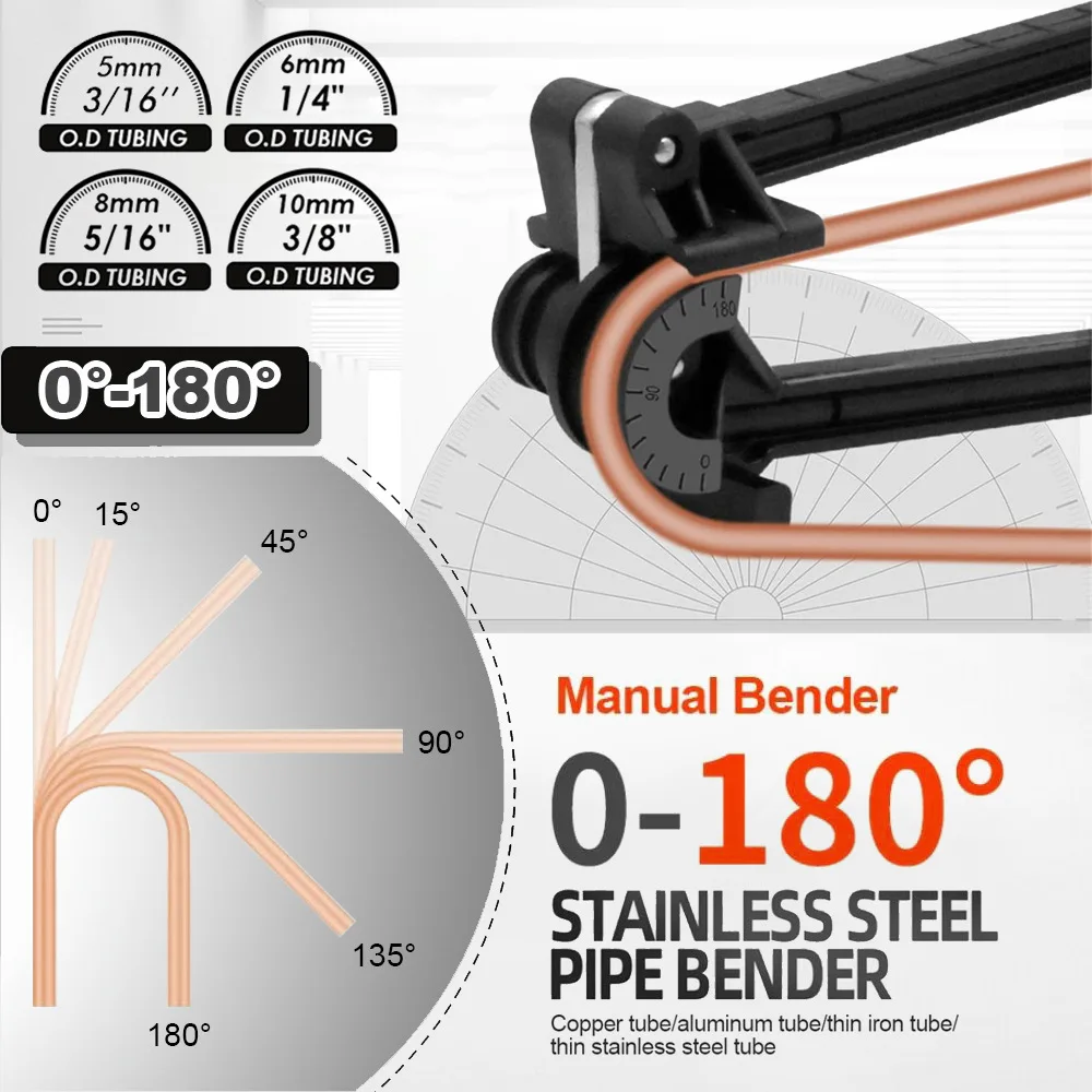 180 ° Four in One Pipe Bender Four Slot Multi purpose Combination Pipe Bender CT-369FHA Manual Pipe Bender Tool