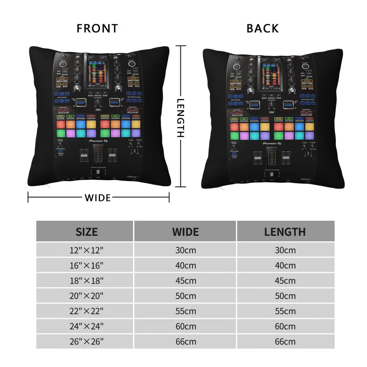 Pioneer DJ DJM-S11 DJ Battle Mixer Pillowcase Polyester Linen Velvet Creative Decor Throw Pillow Case Sofa Cushion Cover 45x45