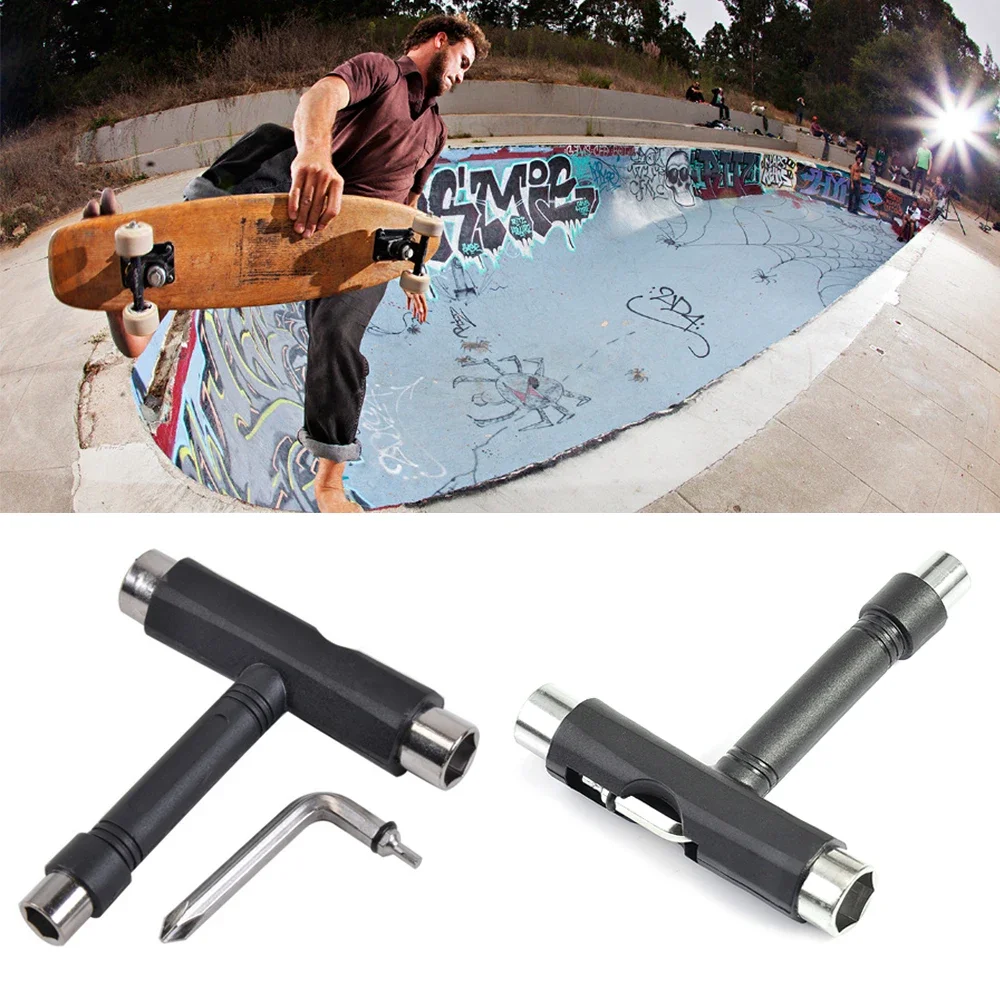 T Shape Skateboard Wrench Kit Multifunction MTB Bike Electric Scooter Repair Tools Snowboard Wrench Assembly Accessories 2023