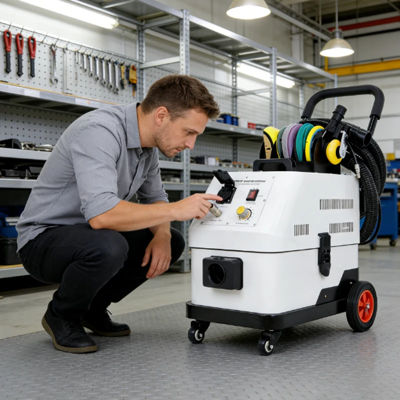 Ranlraka High Quality Dry Grinding Car Dust Collector Vacuum Sander Dry Sanding Machine with Large Suction 20L for Automotive