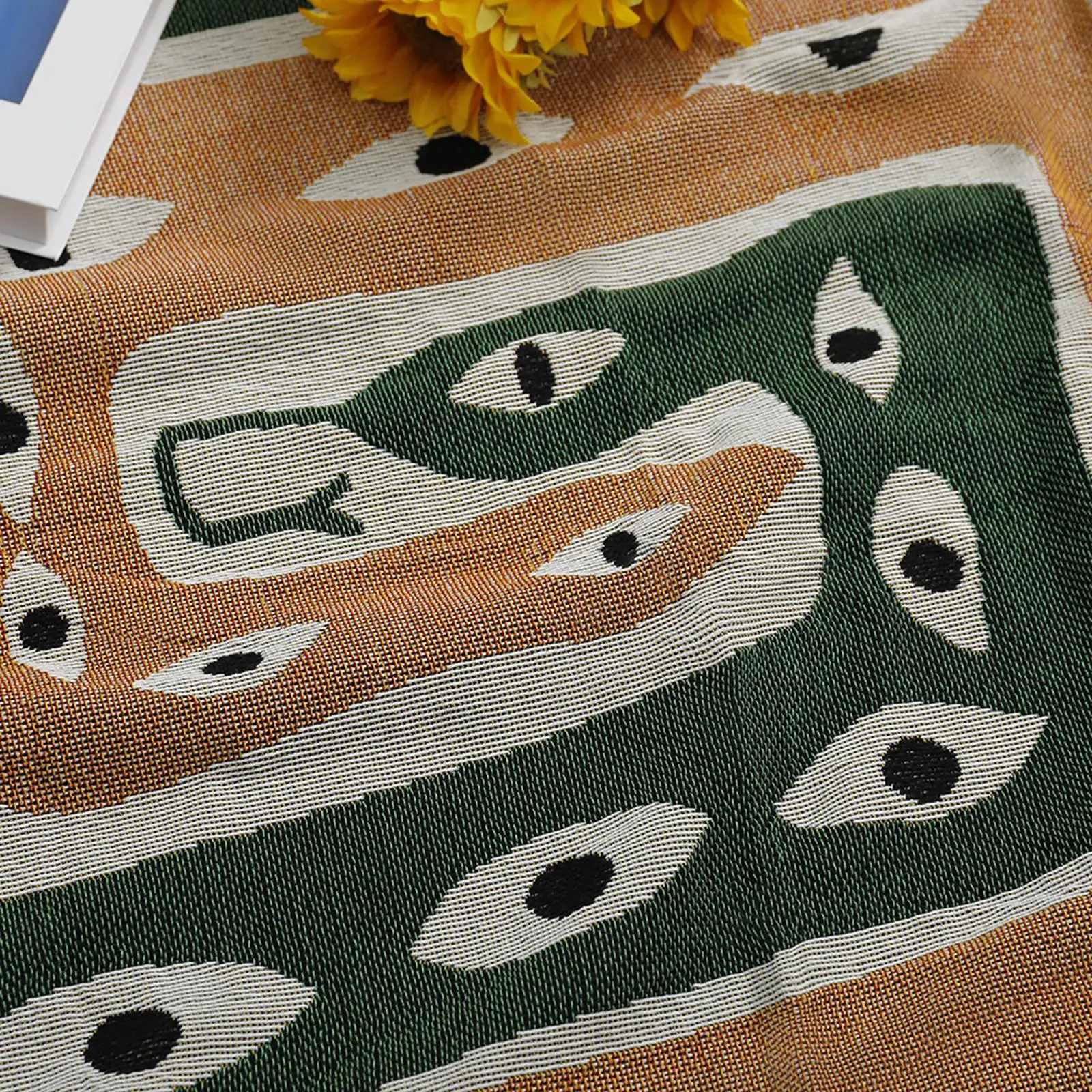 Boho Knitted Blanket Handwoven Blanket Decorative Tapestries for Home Travel Hiking