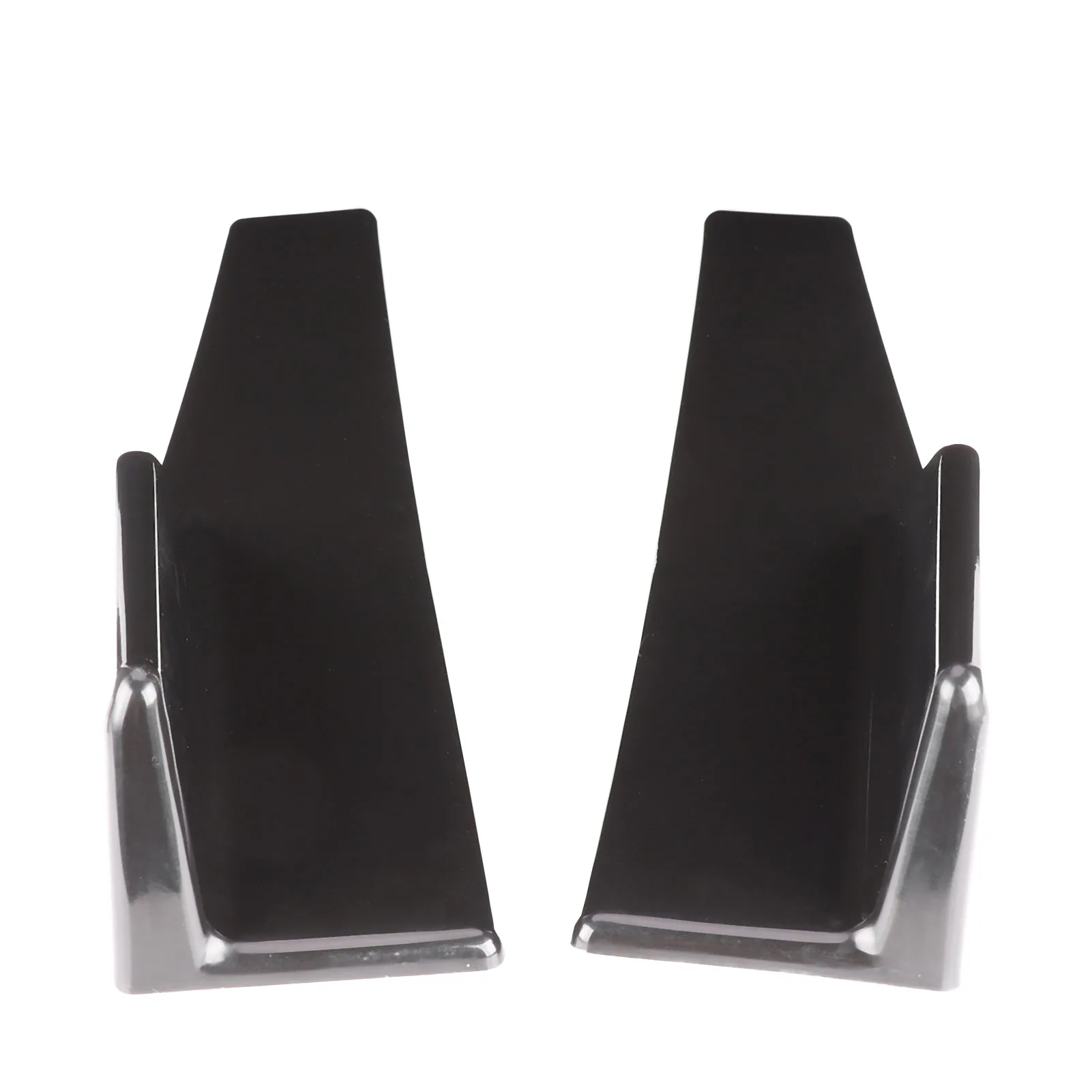 Pair Universal Side Skirt Rocker Splitter Side Winglet Wing Diffuser Car Body Kit Glossy Black 17.7x3.3in