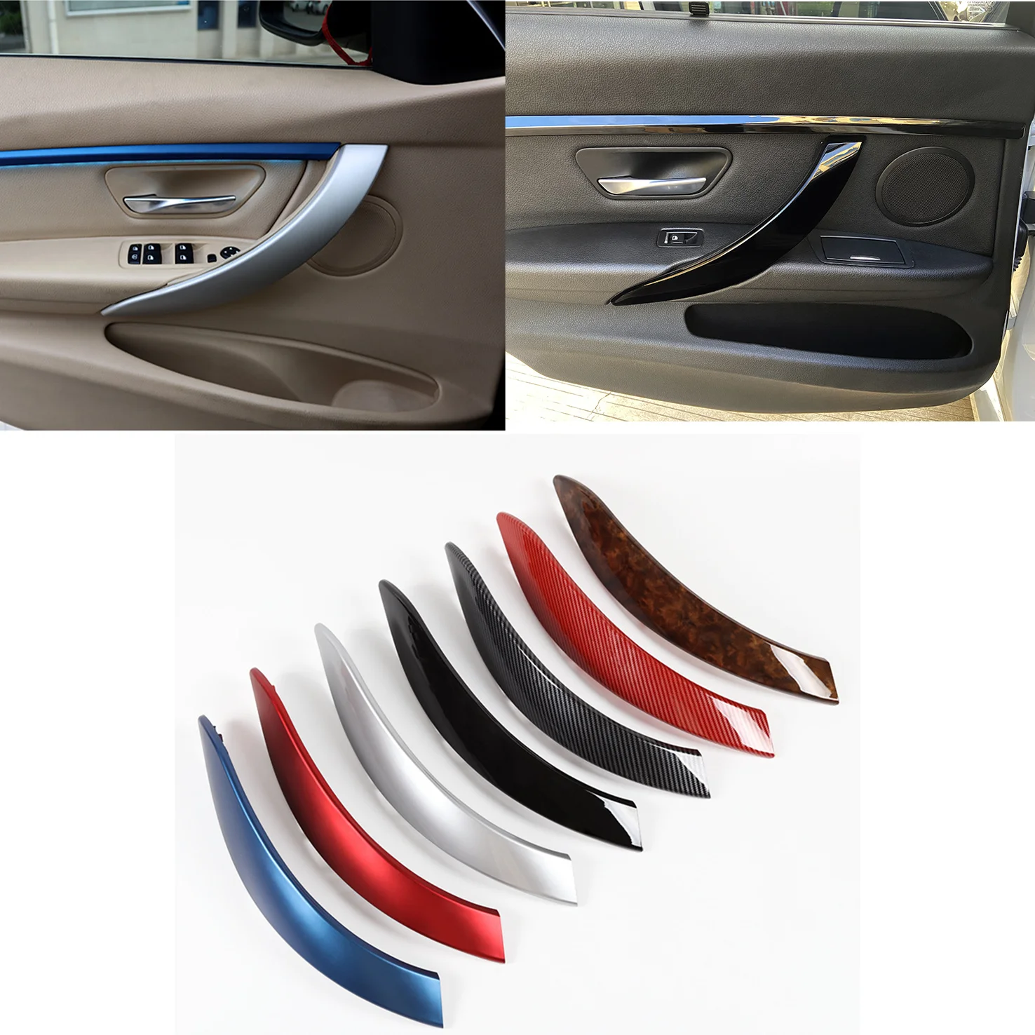 Zestaw 2 SZTUK/4 SZTUK klamek wewnętrznych do BMW serii 3 4 M3 M4 F30 F80 F31 F32 F33 F34 F35 F36 2013-2018