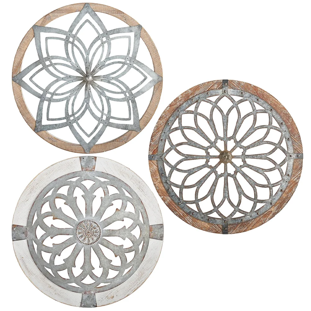 

3 Pcs Rhombus Wall Decoration Indoor Hanging Vintage Sunflower Living Room Hangings Acrylic Outdoor