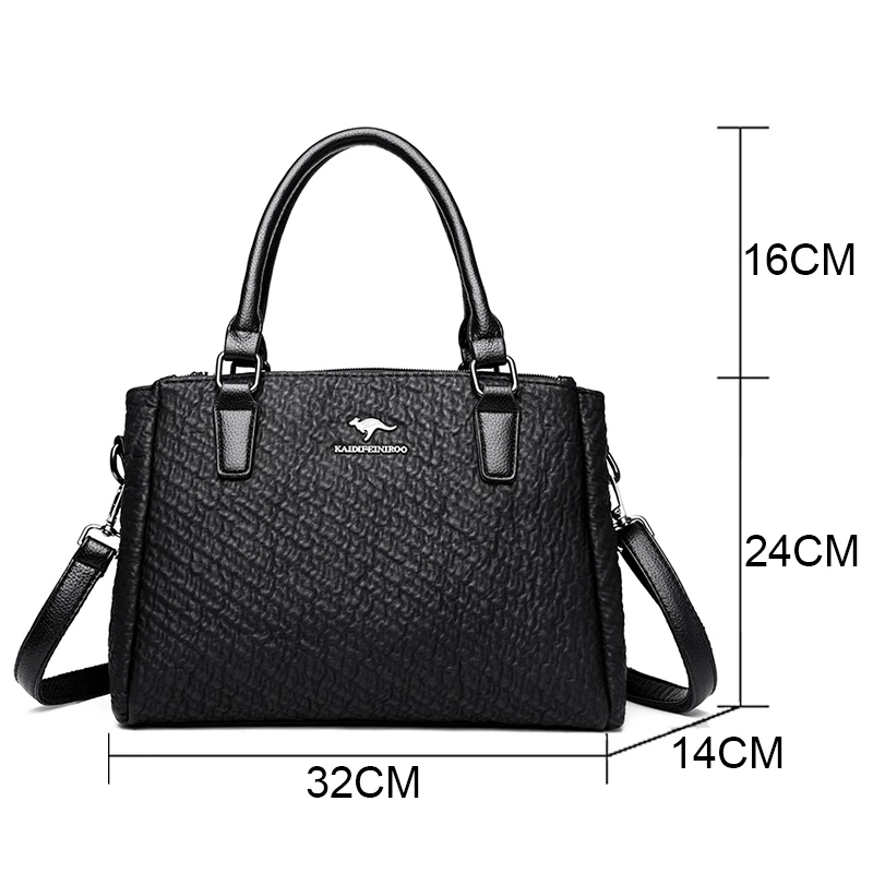 Imagem -02 - Bolsala de Couro Casual Luxuosa para Mulheres Bolsas de Mão Feminina Bolsa de Ombro Grandes Bolsas Crossbody Alta Qualidade 2023