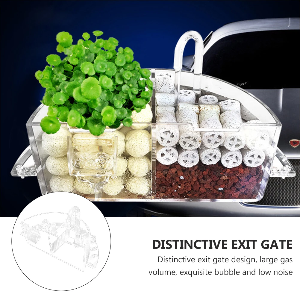 

3 In 1 Silent Aquarium Filter Fish Tank Pump Water Circulation Oxygen Supply Multilayer Filtration Corner Tool Strong Suction