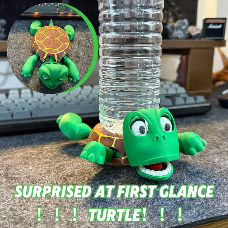 Cojín de taza de broma con impresión 3d, tortuga con detección de presión de bastardo gritando con expresiones cambiantes, regalo sorpresa al primer glande