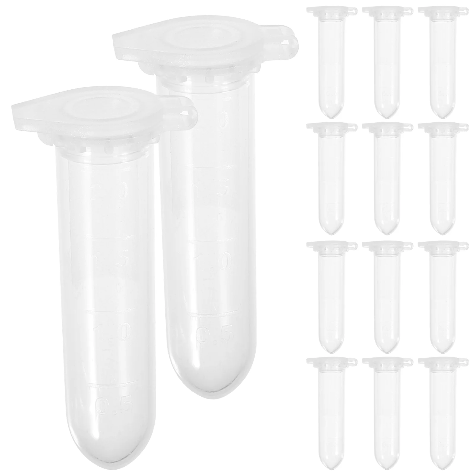 

500 Pcs Centrifuge Tube with Snap Round Sample Supply Bottom 2ml Capacity Container Can Centrifuge Tube Container