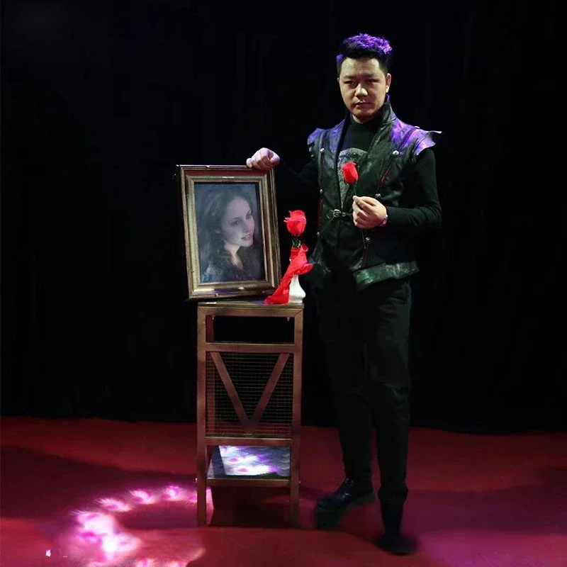 Retrato para truques de magia de jornal, o quadro da imagem muda em um retrato, mágico profissional, adereços de mágica para ilusão de palco