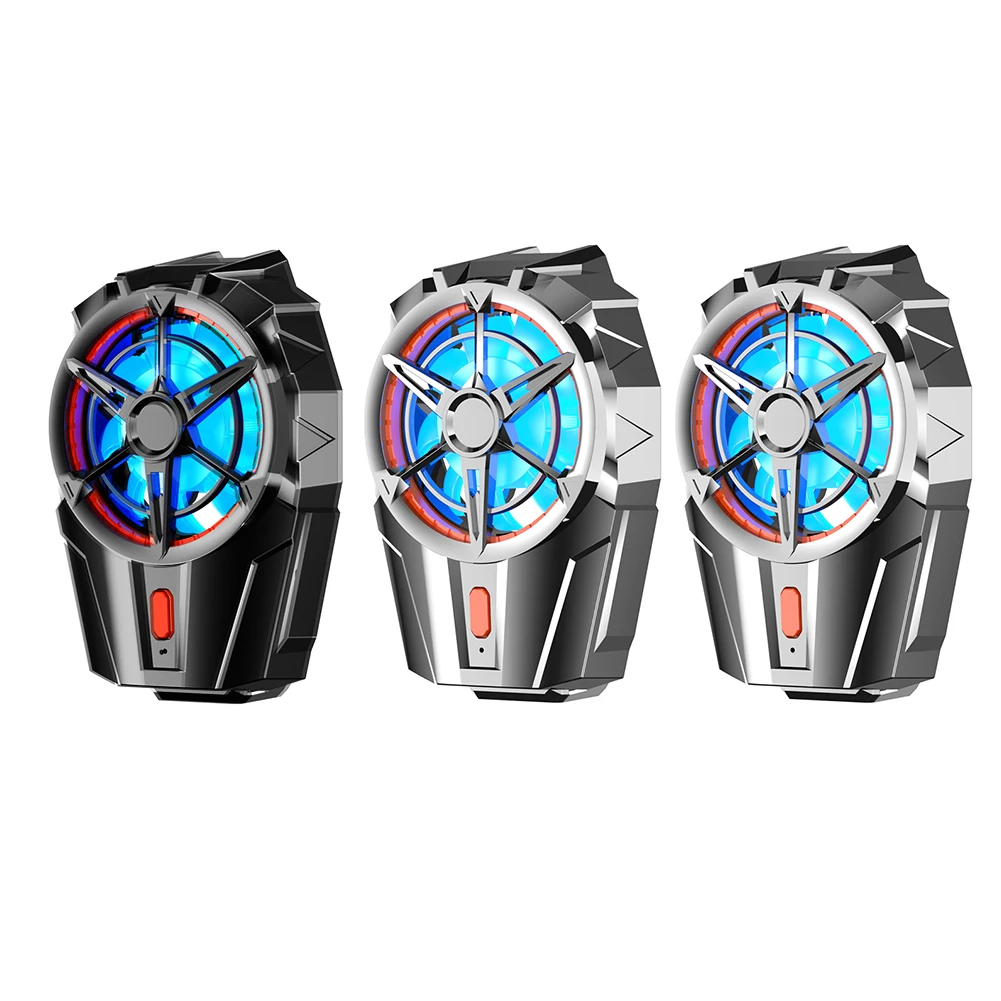 Telefon PUBG fajny radiator wyciszenie obudowa chłodząca telefon 3-biegowa regulowana akumulator 7-łopatkowa turbina obsługa telefonu z ekranem 4,7-7,5 cala