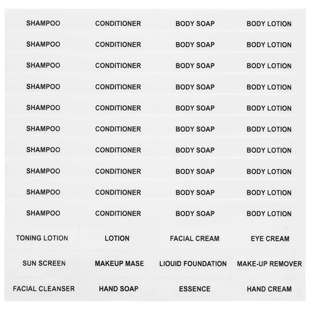 

20Pcs Practical Label Stickers for Beauty Bottles Cosmetics Skincare Waterproof Organization Labels