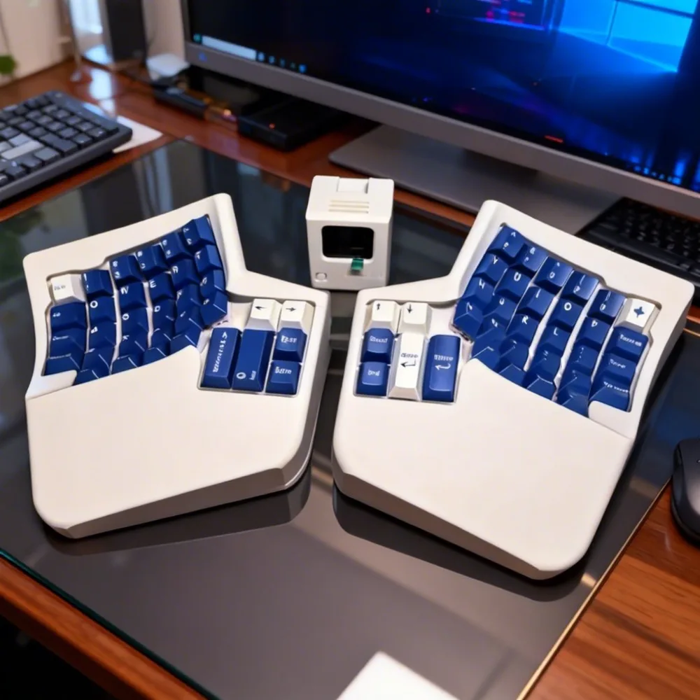 

Ergo360 Kinesis Split Keyboard Costom 2.4G Dongle Curved Bluetooth Keyboard Hotswap Vial Mechanical Keyboard Gaming Teclado Gift