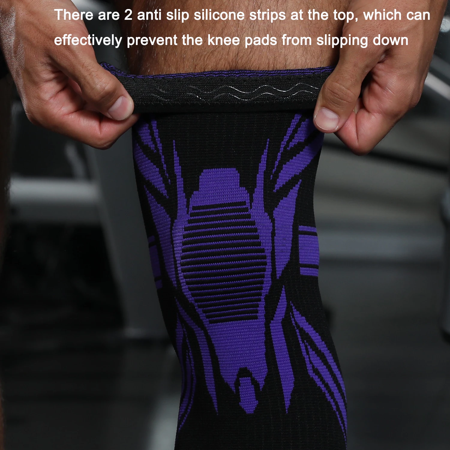 WOSWEIR-Elastic Spandex Knee Pads, Nylon Sports Support Gear, Patella Brace for Running, Basketball, Volleyball
