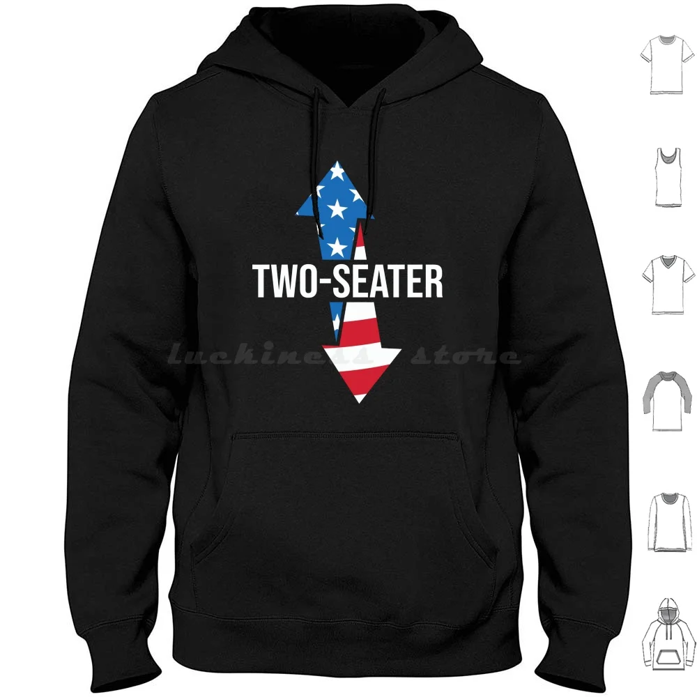 Two-Seater Funny Hoodie Cotton Long Sleeve Two Seater Funny Two Seater Two Seater Mens Funny Two Seater Two Seater Arrows