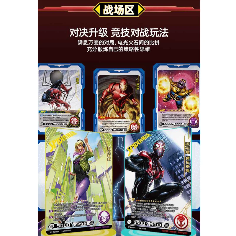 KAYOU Marvel Competitive Edition Wave4 Collection Cards - Holo Rare CR/MR/UR Cards Kids Party Game Gift