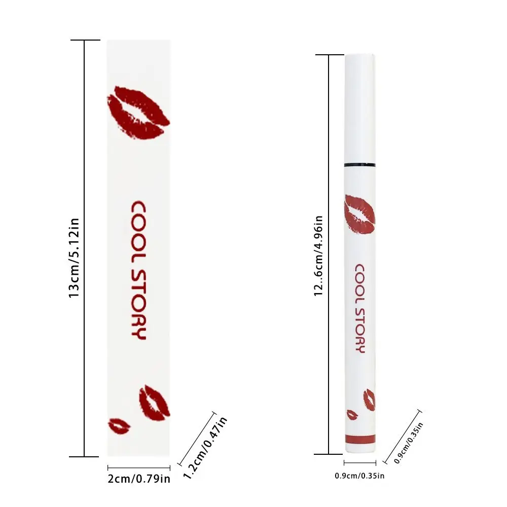 Nuevo Delineador de labios líquido Longwear resistente al agua 2 en 1 marcador de manchas de labios mate lápiz labial líquido de larga duración de secado rápido para maquillaje de labios