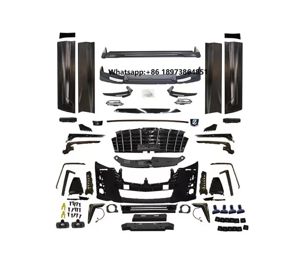 

Good Quality Car Body Kit Front Rear Bumper Grille Side Skirts for Alphard 2018-2022 Year to TRD Style Auto Body System