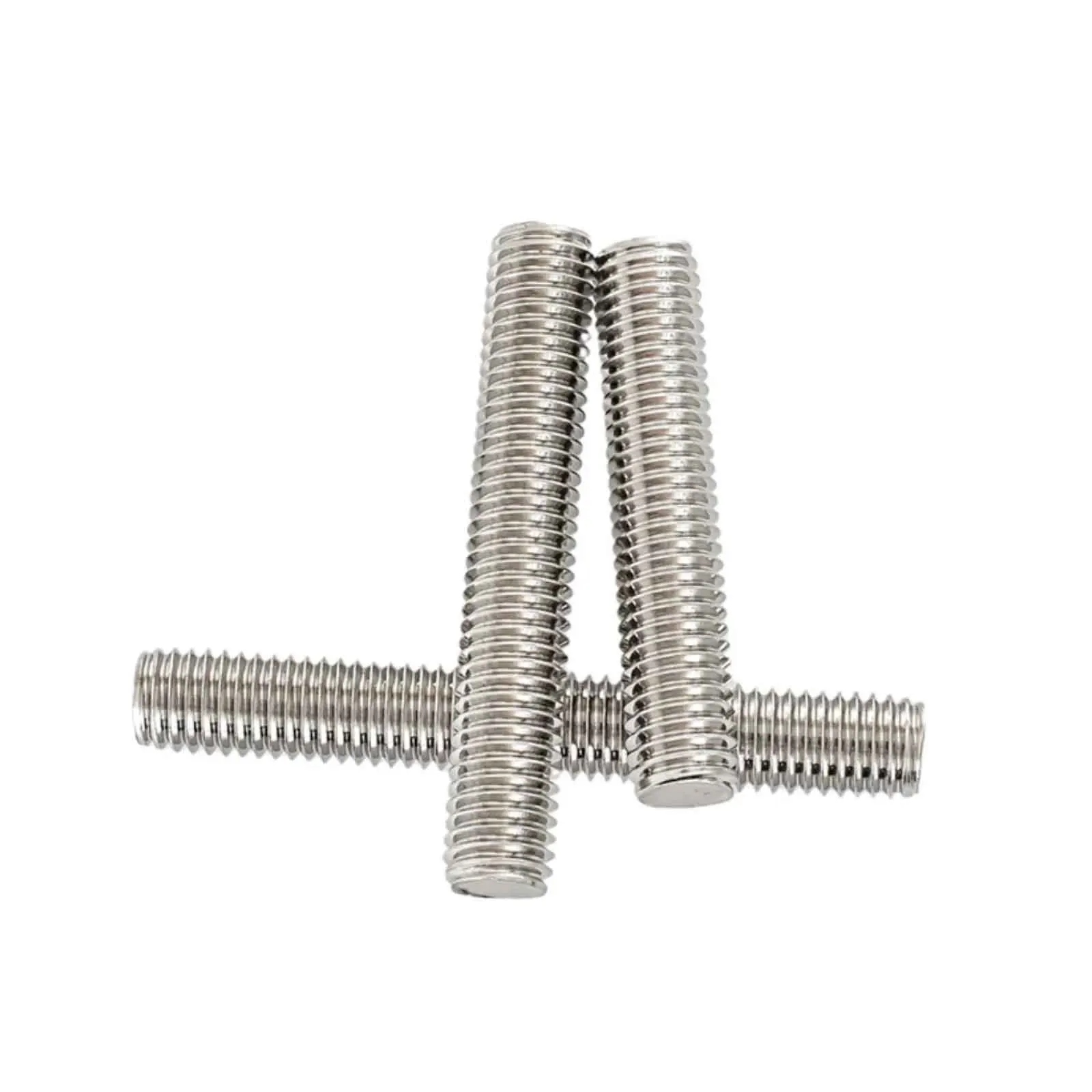 1/20pcs 304 Stainless Steel Fully Threaded Rod Stud M3-M12 All Thread Screw Bar Short Full Threaded Fastener