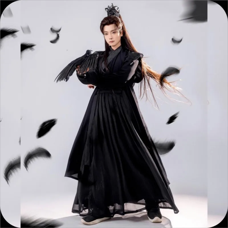 Han Chinese Clothing for Men New Swordsman Ancient Costume Dark Style Men's Antique Suit