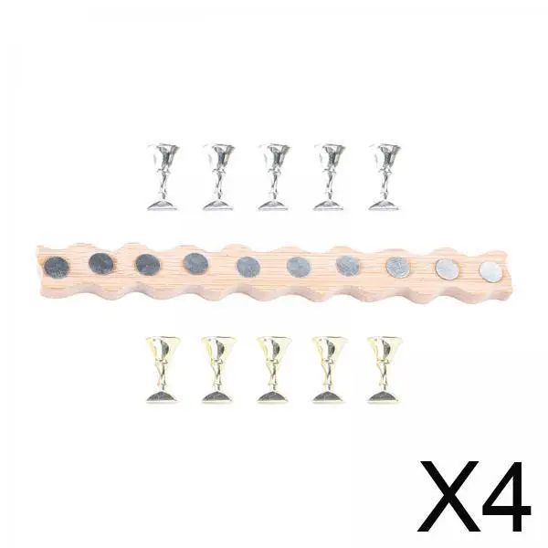 

Nail Art Practice Stand Wooden Nail Showing Shelf Reusable Display Base for Beginner Manicure Nail Design Accessories