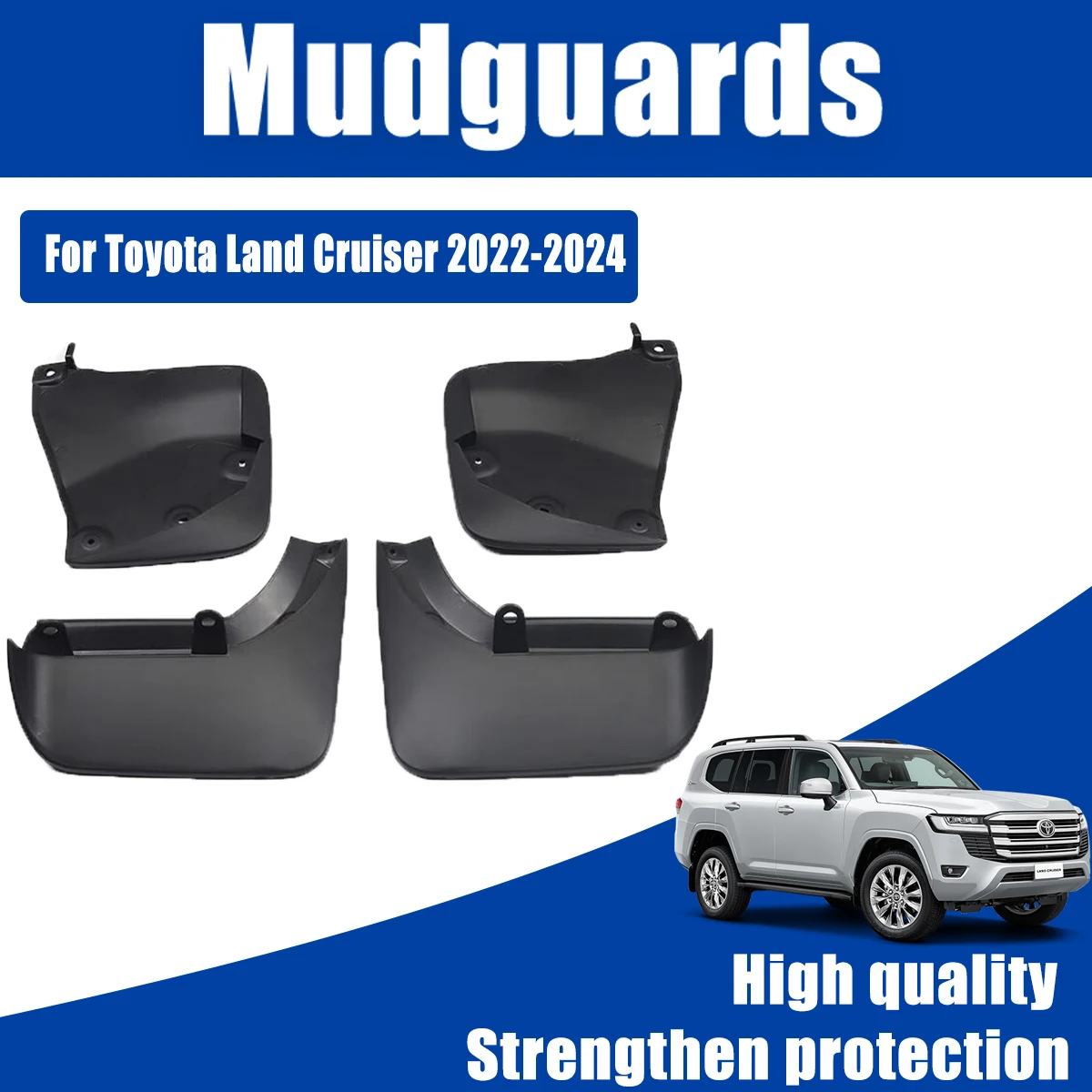 

Mudguards For Toyota Land Cruiser LC300 FJ300 J300 2022 2023 4x Fender Mudflap Mud Guard Splash Flaps Car Accessories Auto Mud