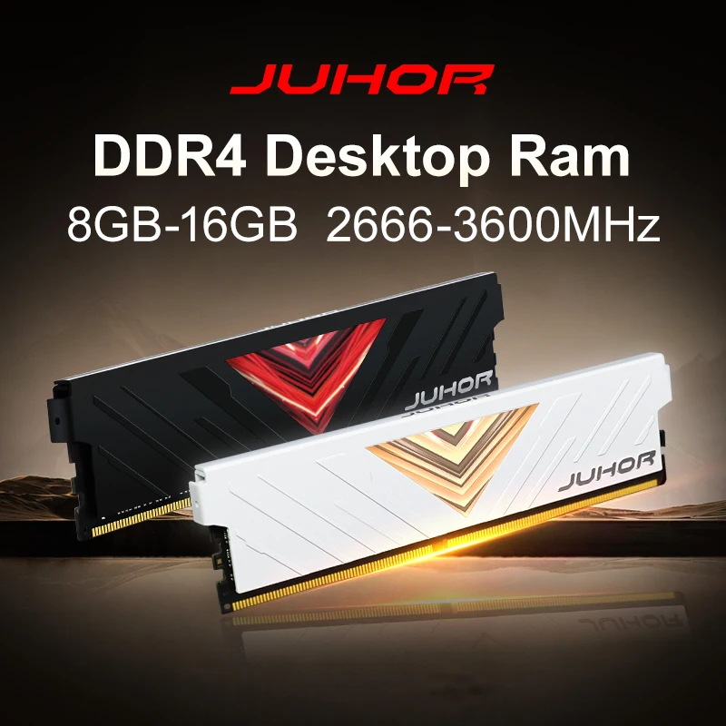 JUHOR Memoria Ram DDR4 8G 16G 32G 2666 3200MHz Udimm  Dimm  Desktop Memory