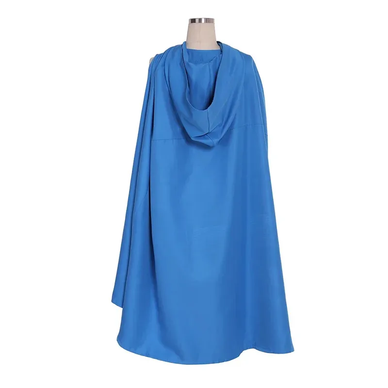 Série de TV Daenerys Cosplay Targaryen Traje Vestido Azul com Capa para Mulheres Festa de Halloween Terno de Performance de Palco