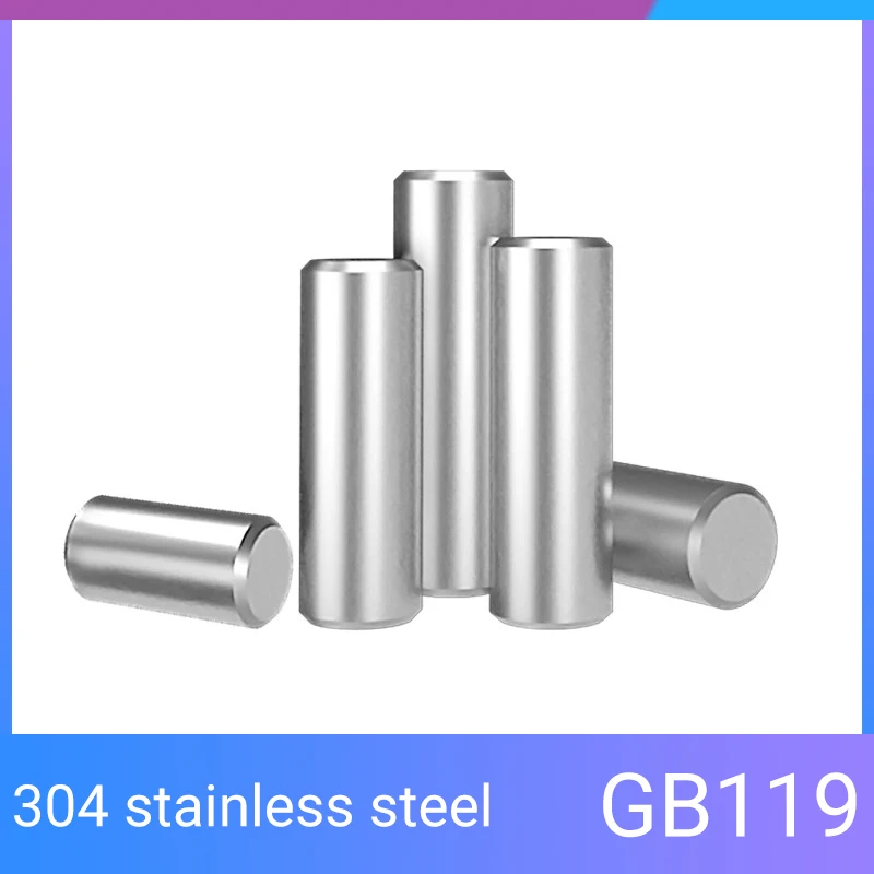 304 Stainless Steel Cylindrical Pins Positioning 3-60mm M2 M2.5 M3 M4 M5 M6 M8 M10 Non-Standard Size Locat Parallel Pin