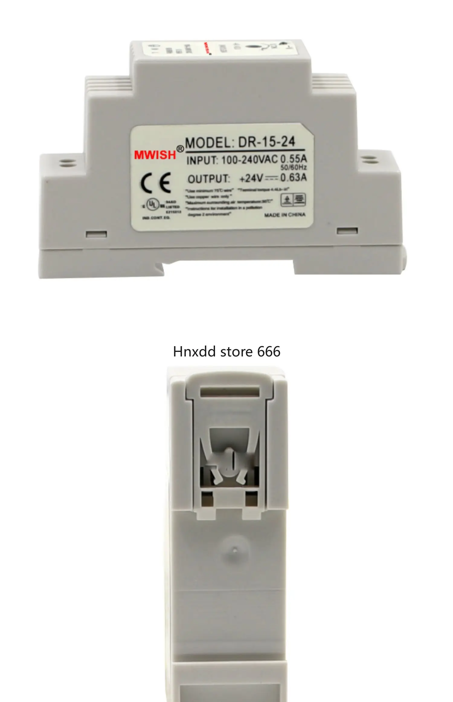 

DR-15W-24V0.6a ultra-thin 15V12V5V small guide rail