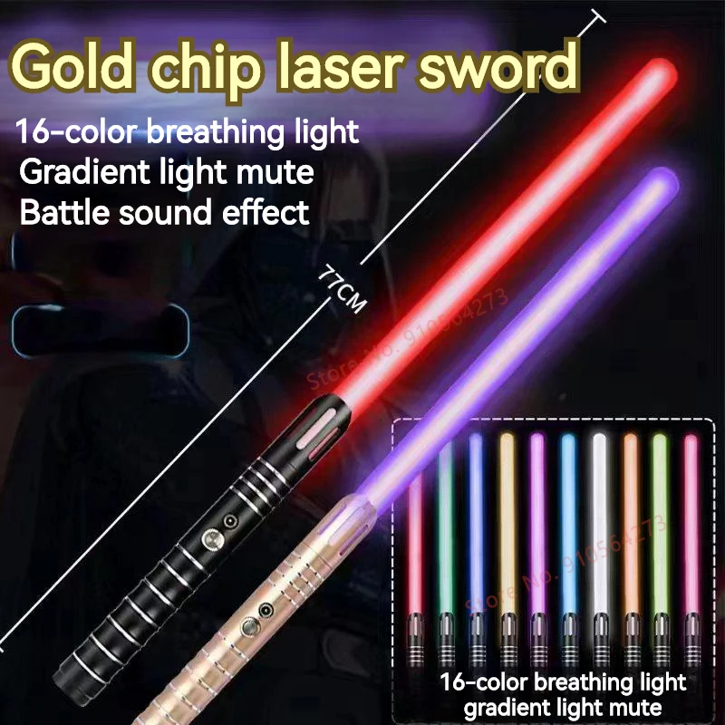 SNPixel Spada laser RGB Loght Spada FOC Lock Up Blaster Impugnatura in metallo Laber Spada Giocattoli leggeri Spada Pesante duello Suono Luce Sciabola