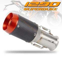 Motorcycle Modified Exhaust Escape Moto Muffler Middle Link Pipe Slip-on for KTM 1290 Super Duke-R SDR 2017 2018 2019 2020 2021