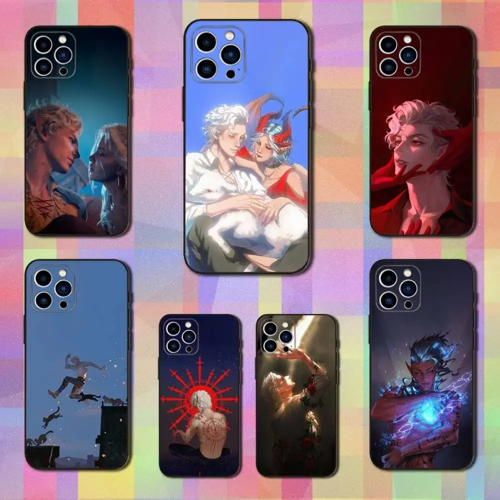 

B-Baldurs Game G-Gate-3 Phone Case For iPhone 16,15,14,17,13,12,11 Plus,Pro Max,XS,X,XR,SE,Mini,8,7,Soft Silicone Black Cover