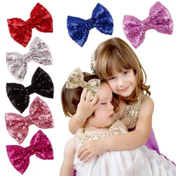 Nuovo carino 1 pz fiocco brillante farfalla fermaglio per capelli fiocco di paillettes bambino bambino bambini testa accessori per capelli per ragazze regalo di compleanno