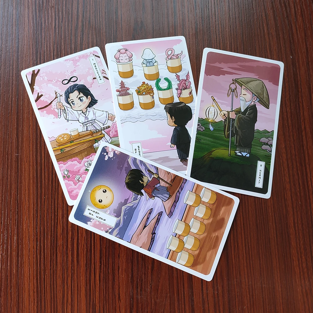 12×7CM Sakura Spring Divination  Tarot Card Deck and Guidebook