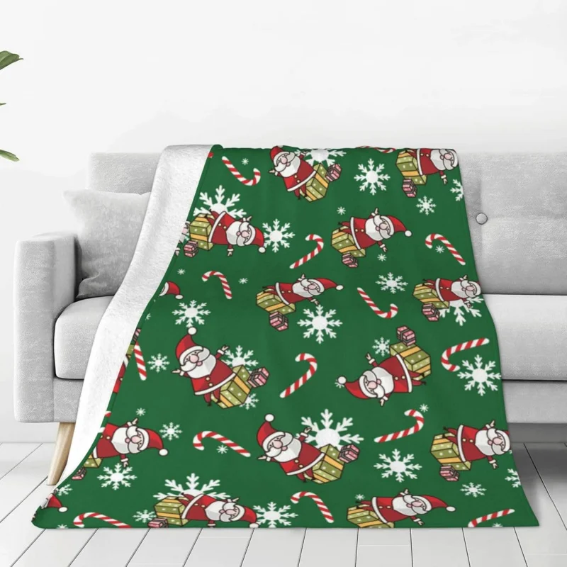 Santa Claus snowflake print blanket 50 